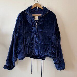 Free People Velvet Puffer Bomber Jacket
